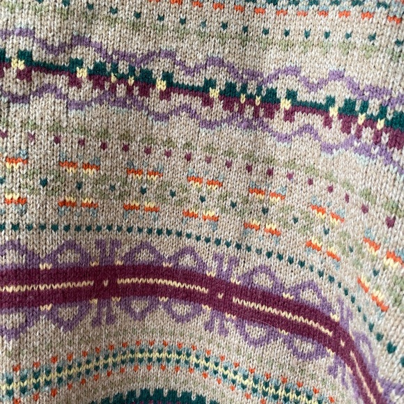 JOS. A. BANK Lambswool Fair Isle Nordic Men's Pullover Sweater Size Large fall - Picture 10 of 13